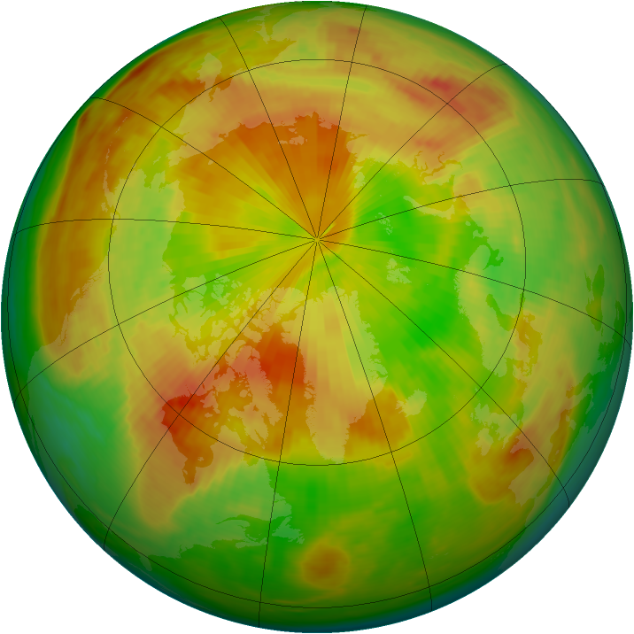 Arctic ozone map for 23 May 1984